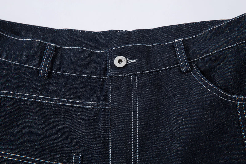 Omirad Balloon Wide-Leg Jeans | Dark Indigo Denim