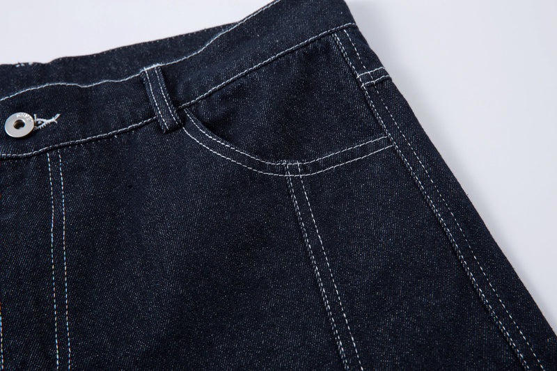 Omirad Balloon Wide-Leg Jeans | Dark Indigo Denim