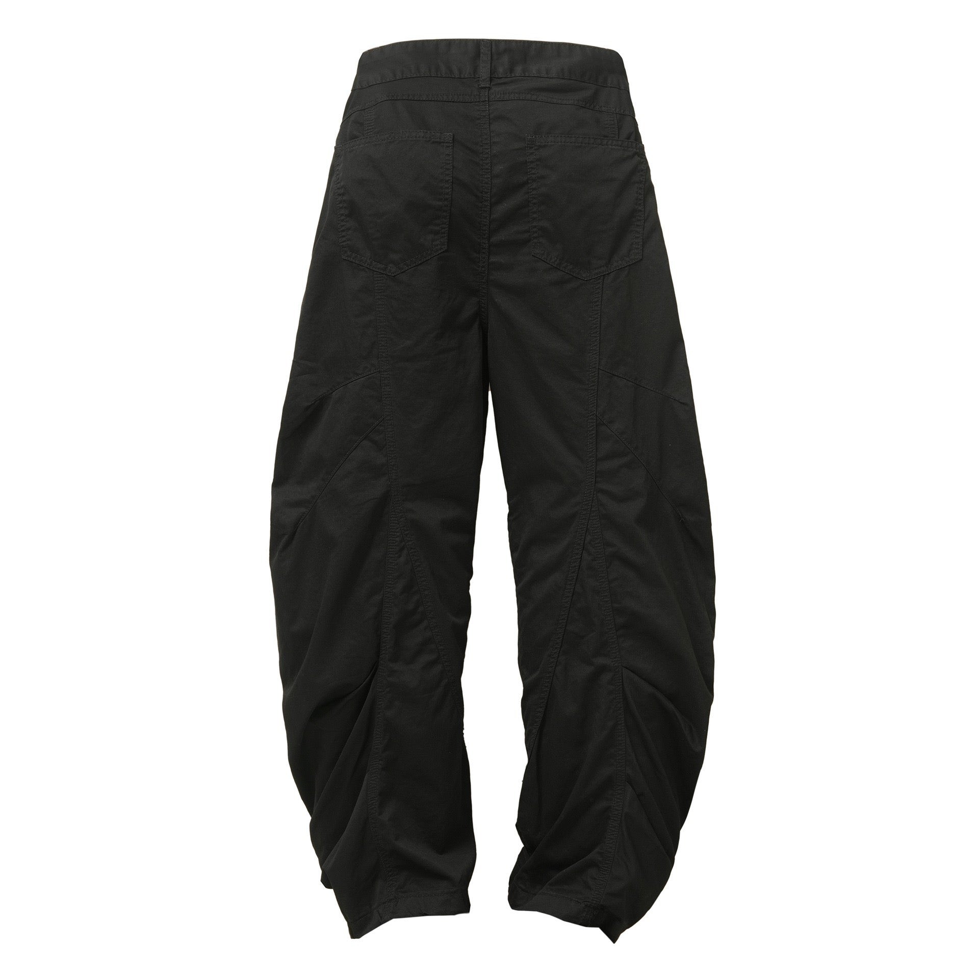 Balloon Fit Utility Cotton Pants | Curved Panel Streetwear
