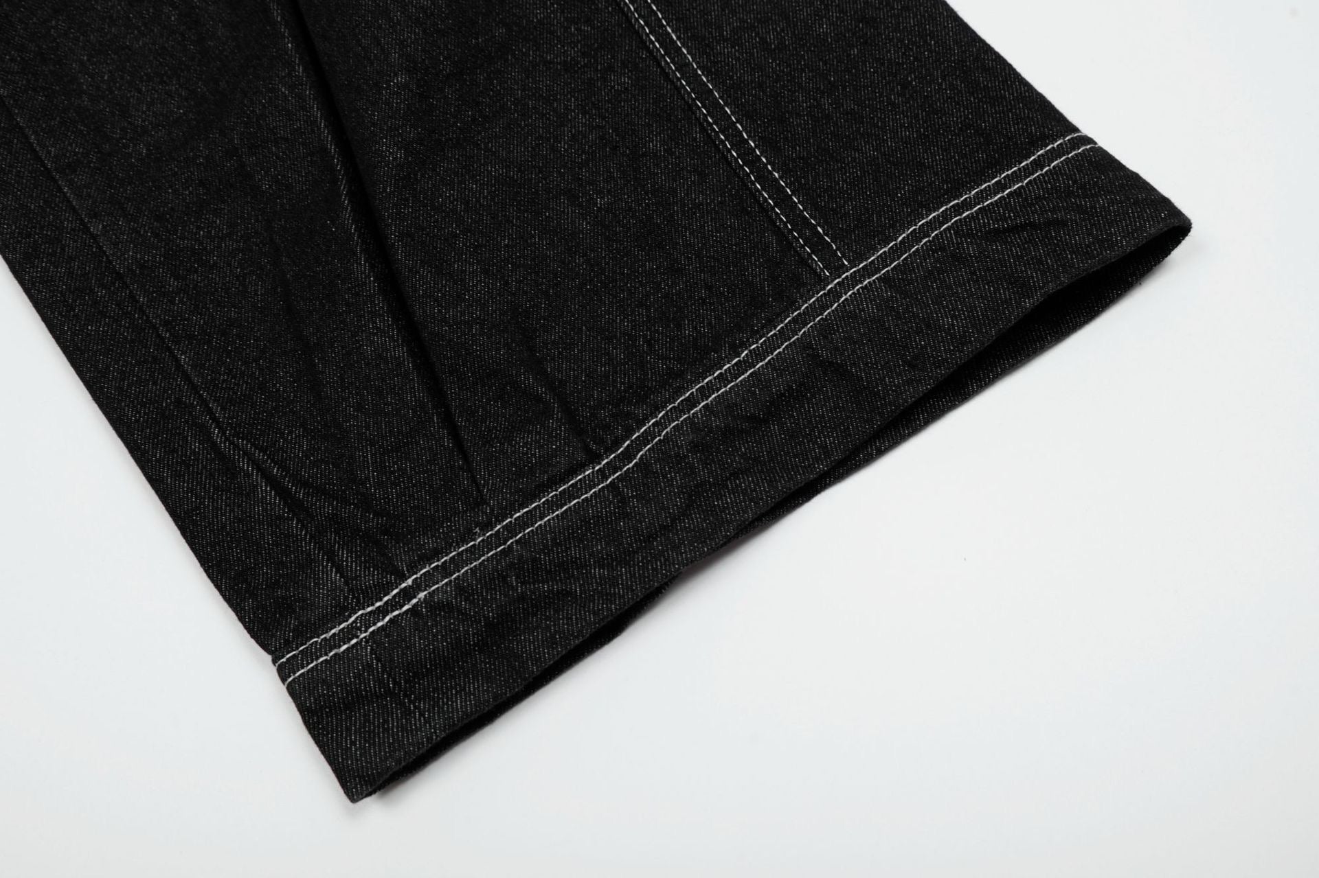 Omirad Contrast-Stitch Wide-Leg Denim Jeans | SEAKOFF