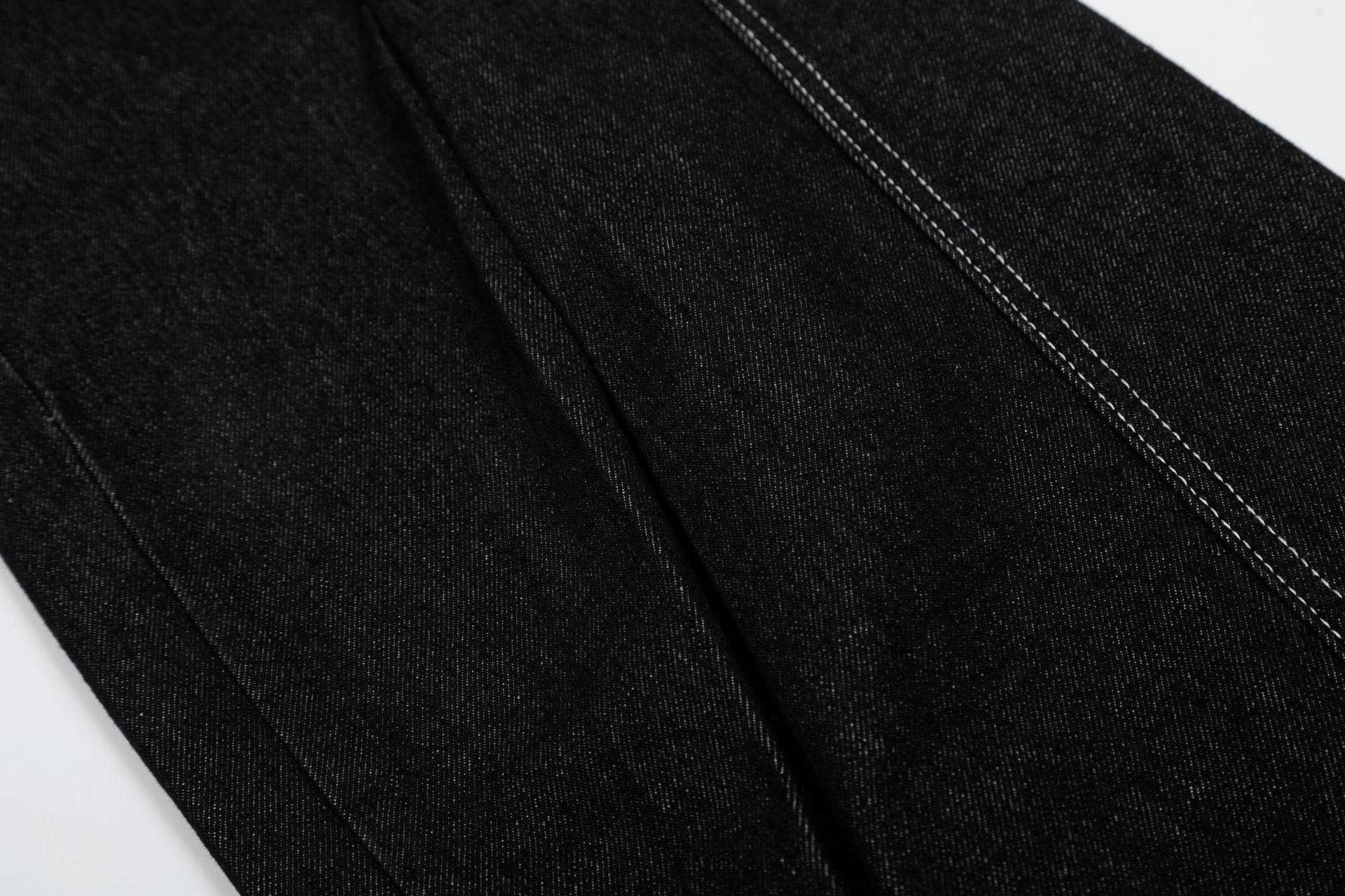 Omirad Contrast-Stitch Wide-Leg Denim Jeans | SEAKOFF