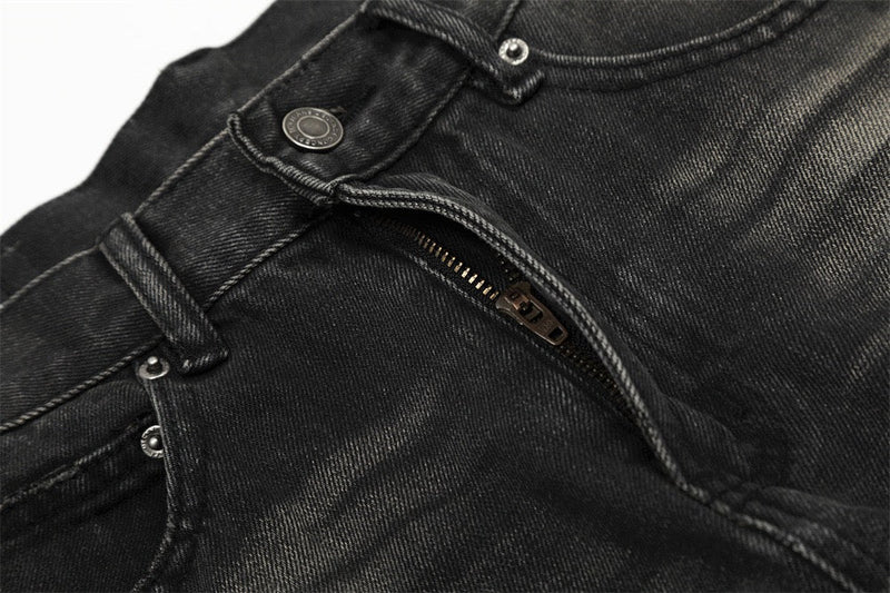 Omirad Paint-Splatter Vintage Wide-Leg Jeans | Streetwear Denim