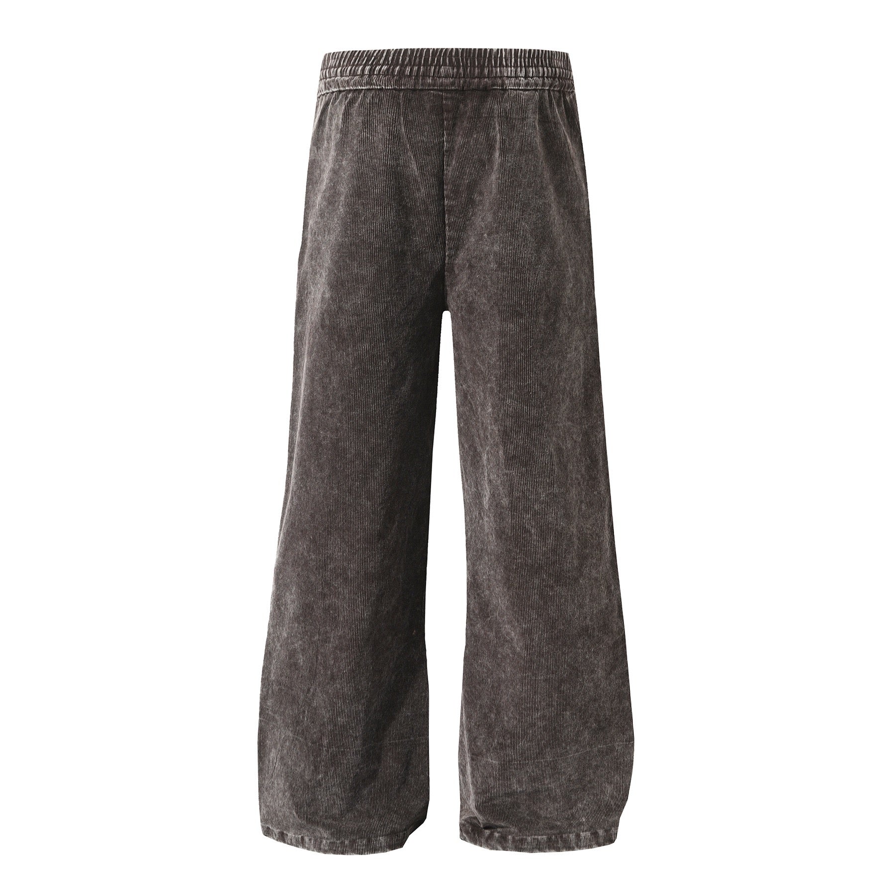 Button-Front Washed Barrel Pants | Wide Leg Corduroy