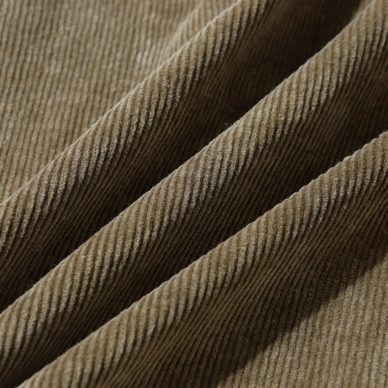 Button-Front Washed Barrel Pants | Wide Leg Corduroy