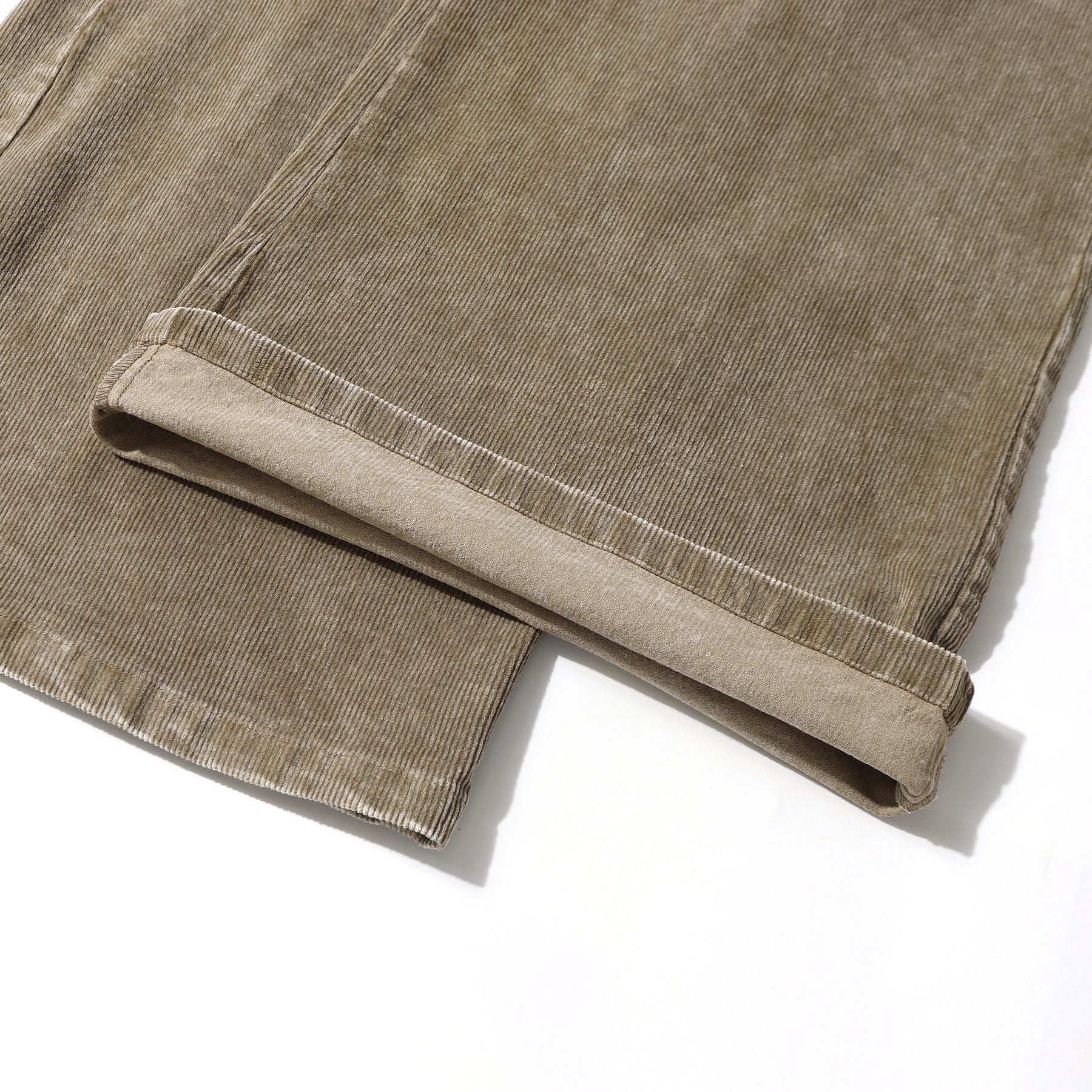 Button-Front Washed Barrel Pants | Wide Leg Corduroy