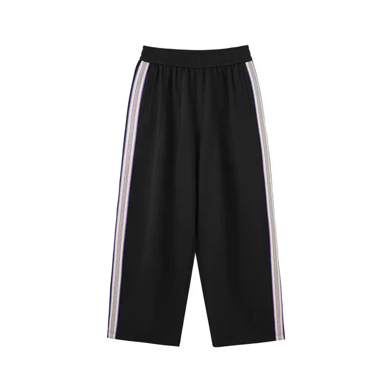 Side-Stripe Relaxed Wide-Leg Track Pants | SEAKOFF