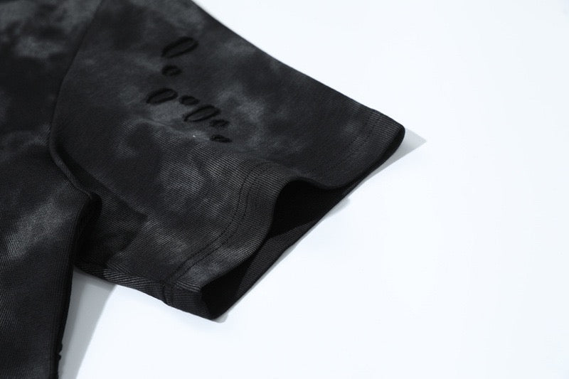 Marble Wash Number Graphic Oversized Tee | Streetwear