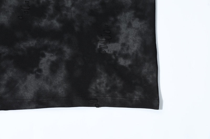 Marble Wash Number Graphic Oversized Tee | Streetwear