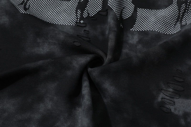 Marble Wash Number Graphic Oversized Tee | Streetwear