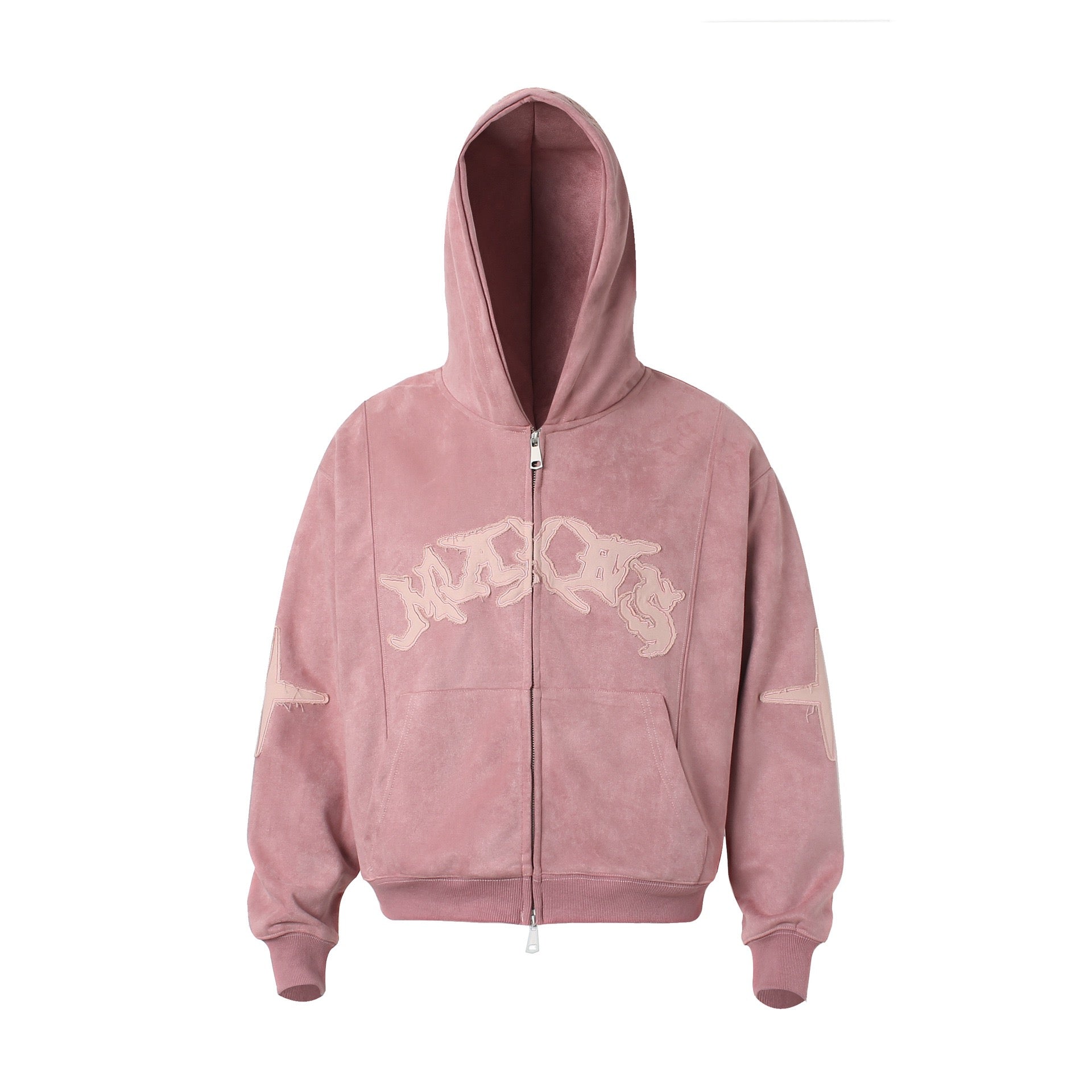 Omirad Washed Gothic Logo Zip-Up Hoodie | Oversized Streetwear
