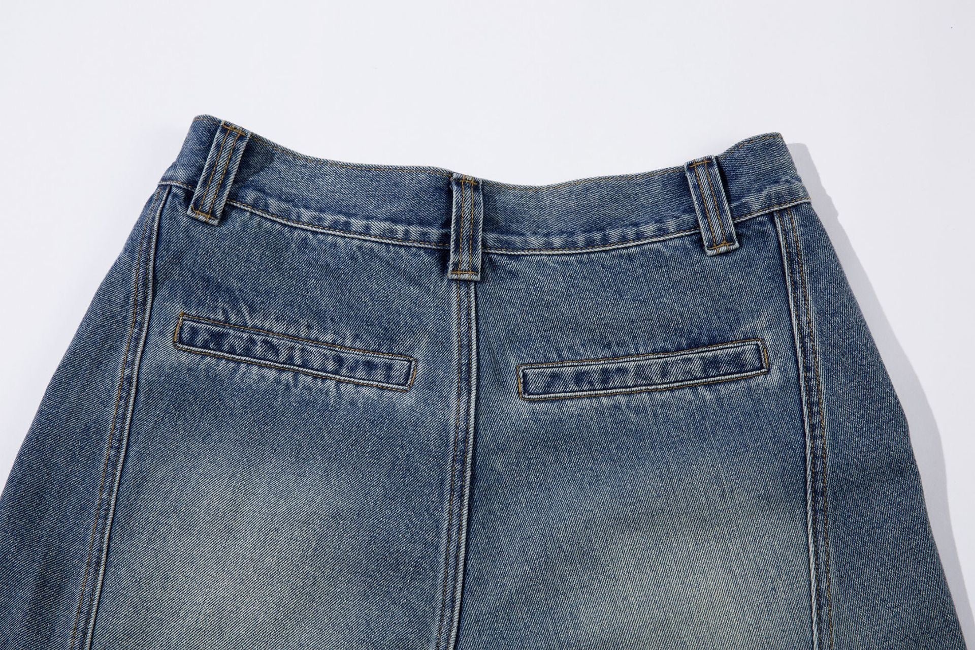 Omirad Curved Blade Wide-Leg Jeans | Sculptural Denim
