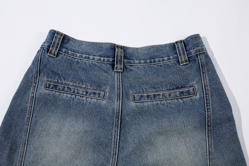 Omirad Curved Blade Wide-Leg Jeans | Sculptural Denim