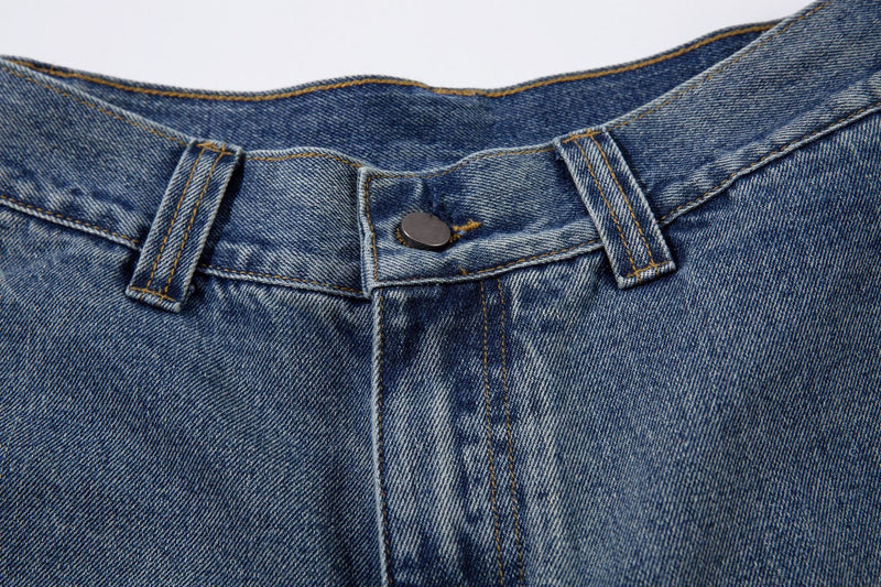 Omirad Curved Blade Wide-Leg Jeans | Sculptural Denim