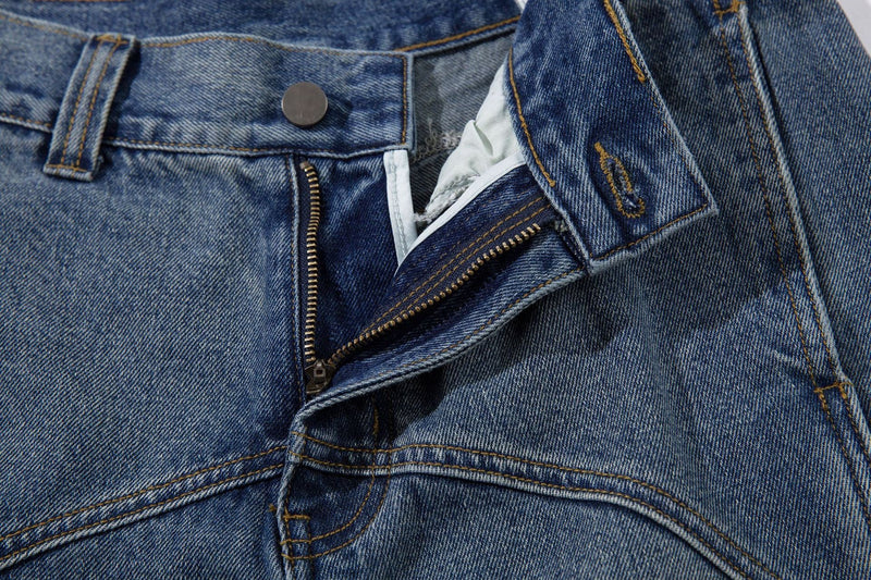 Omirad Curved Blade Wide-Leg Jeans | Sculptural Denim