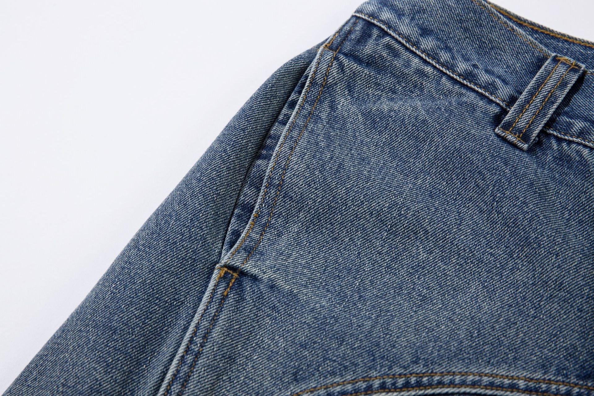 Omirad Curved Blade Wide-Leg Jeans | Sculptural Denim