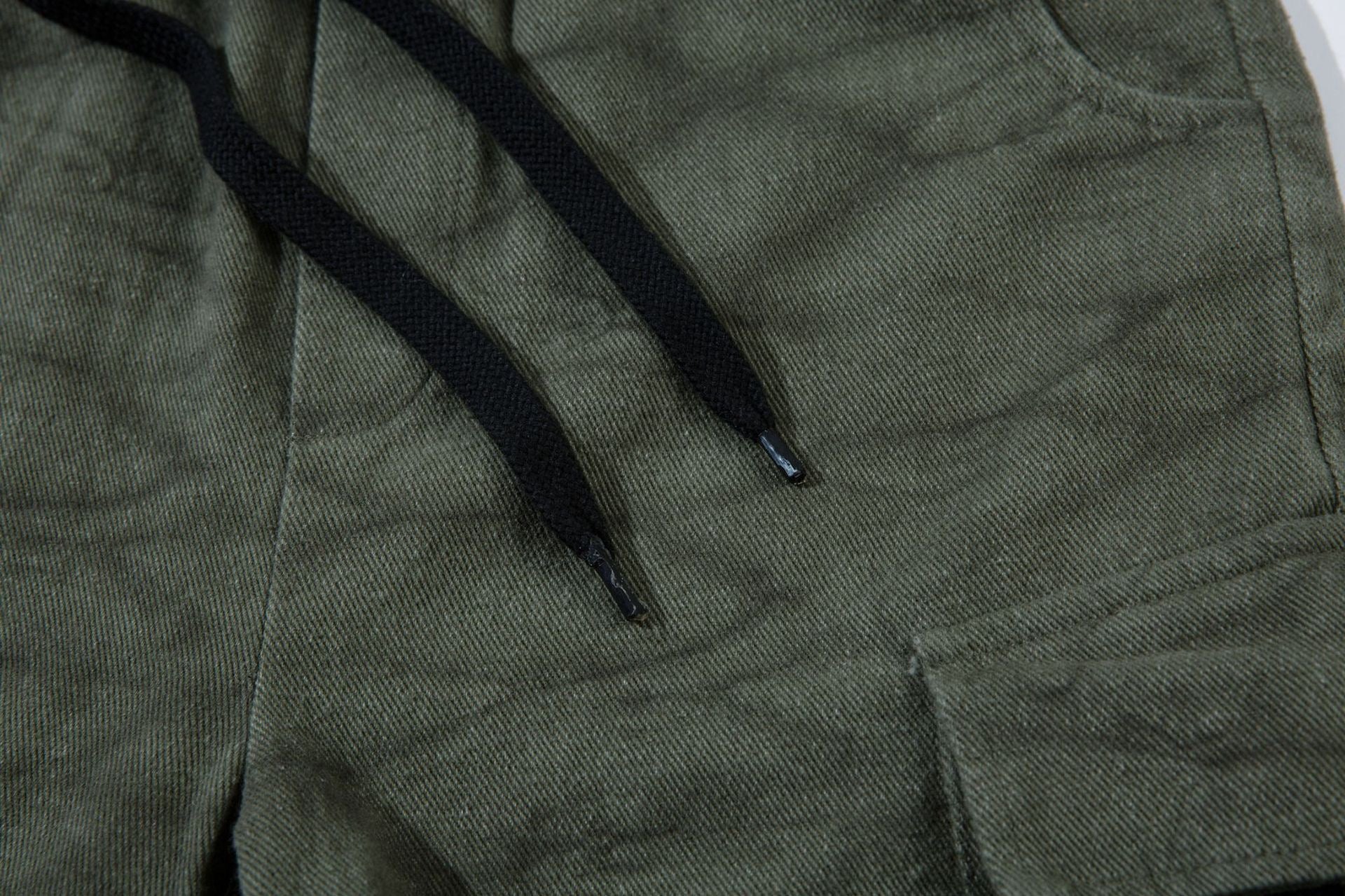 Omirad Elastic Waist Washed Cargo Pants | Wide Leg Streetwear