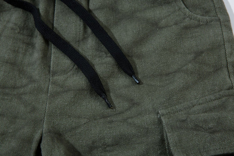 Omirad Elastic Waist Washed Cargo Pants | Wide Leg Streetwear