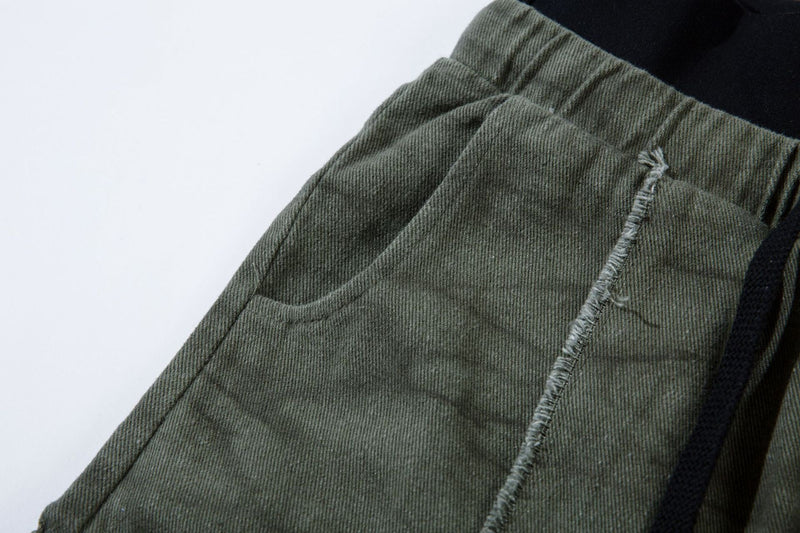 Omirad Elastic Waist Washed Cargo Pants | Wide Leg Streetwear