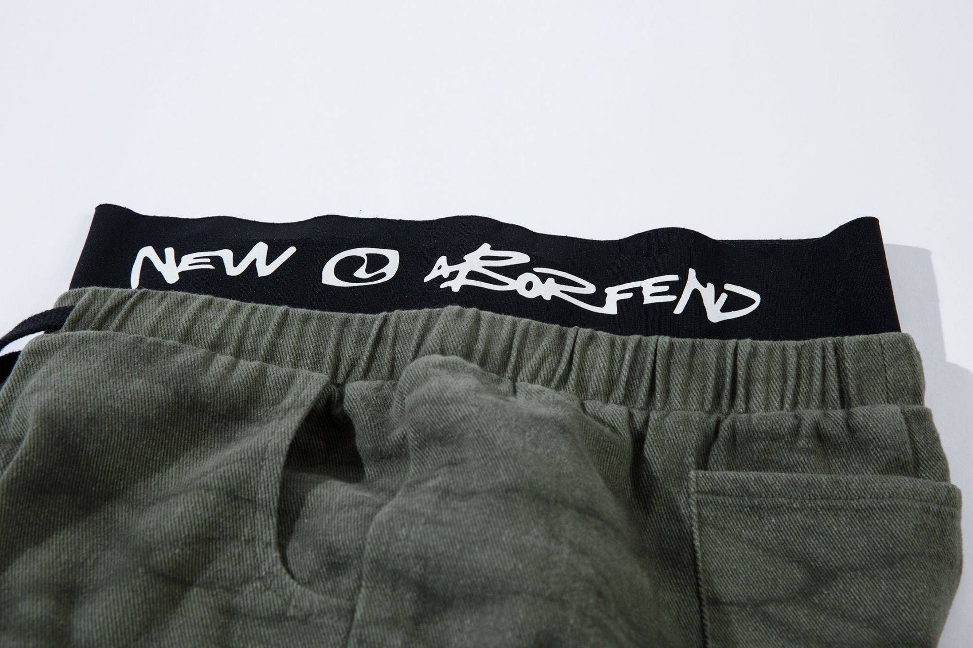Omirad Elastic Waist Washed Cargo Pants | Wide Leg Streetwear