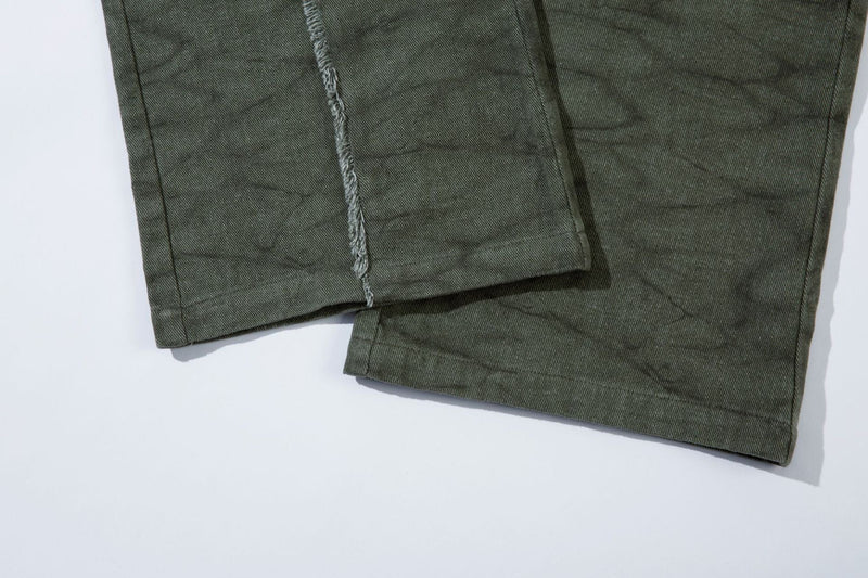 Omirad Elastic Waist Washed Cargo Pants | Wide Leg Streetwear