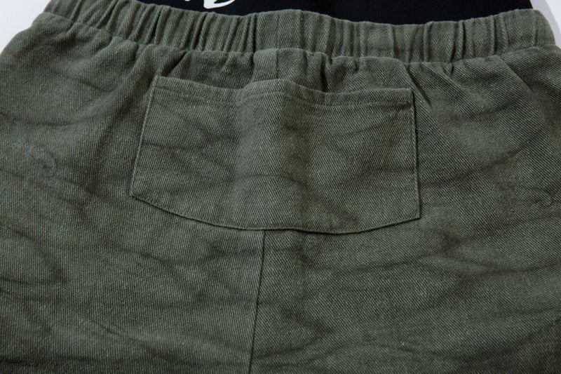 Omirad Elastic Waist Washed Cargo Pants | Wide Leg Streetwear