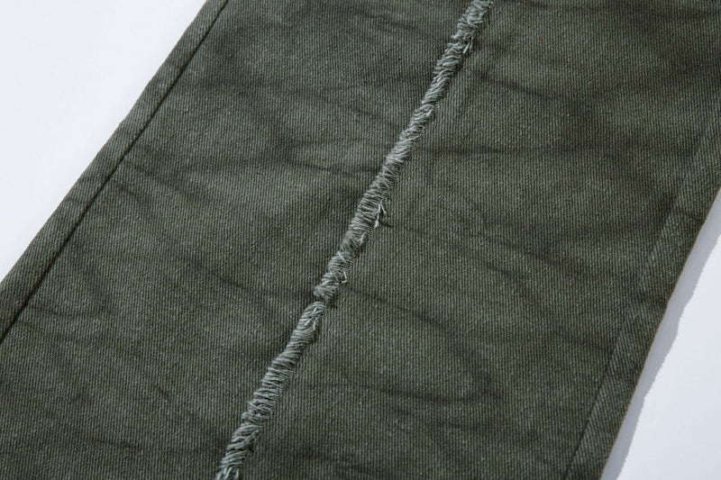 Omirad Elastic Waist Washed Cargo Pants | Wide Leg Streetwear