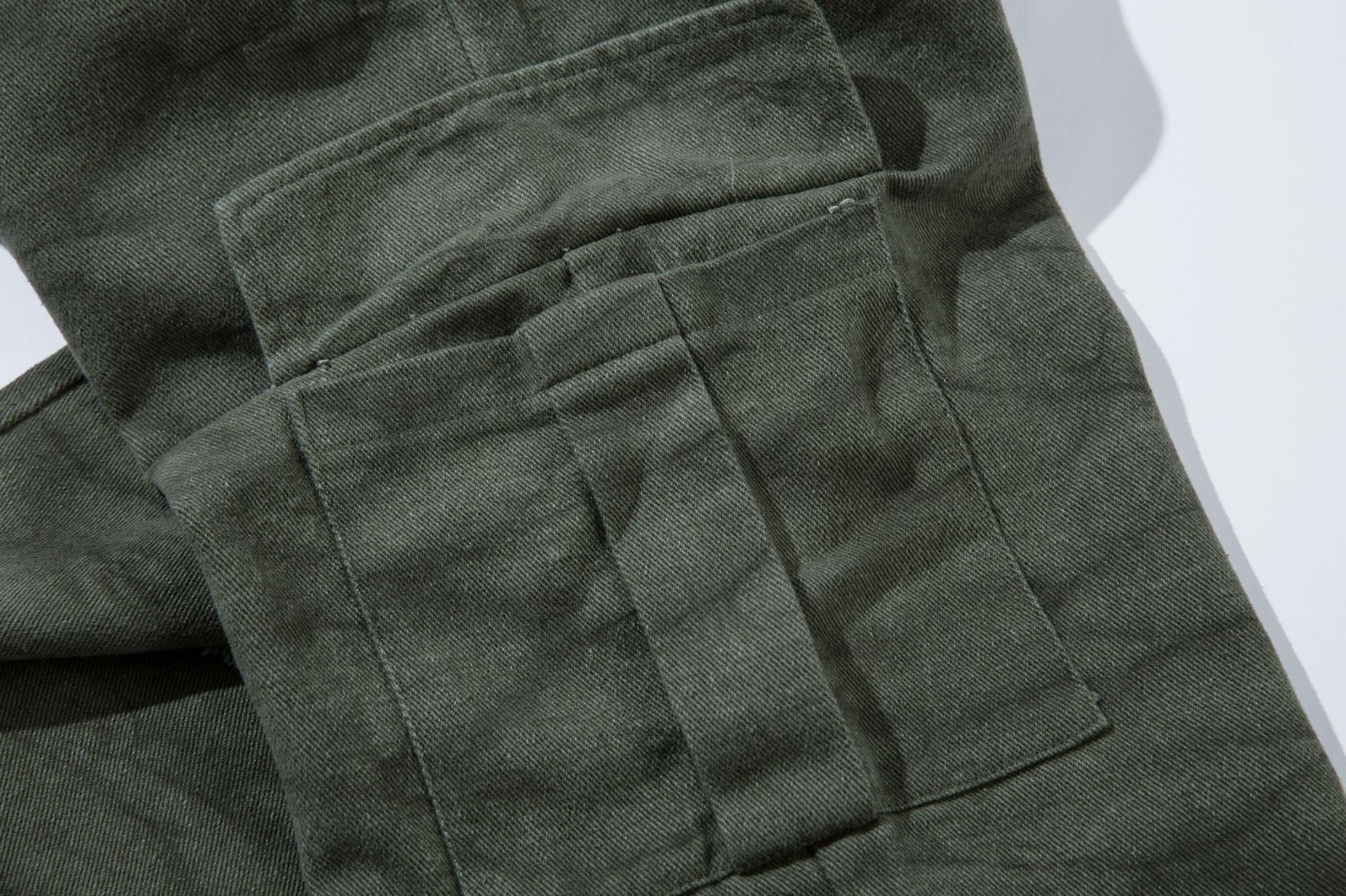 Omirad Elastic Waist Washed Cargo Pants | Wide Leg Streetwear