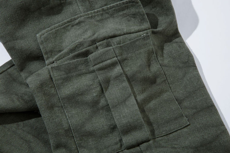 Omirad Elastic Waist Washed Cargo Pants | Wide Leg Streetwear