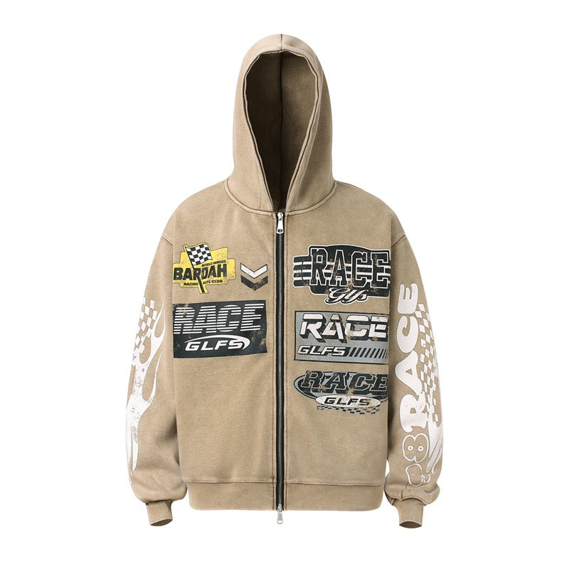 Omirad Racing Graphic Zip Hoodie | Streetwear Motorsport