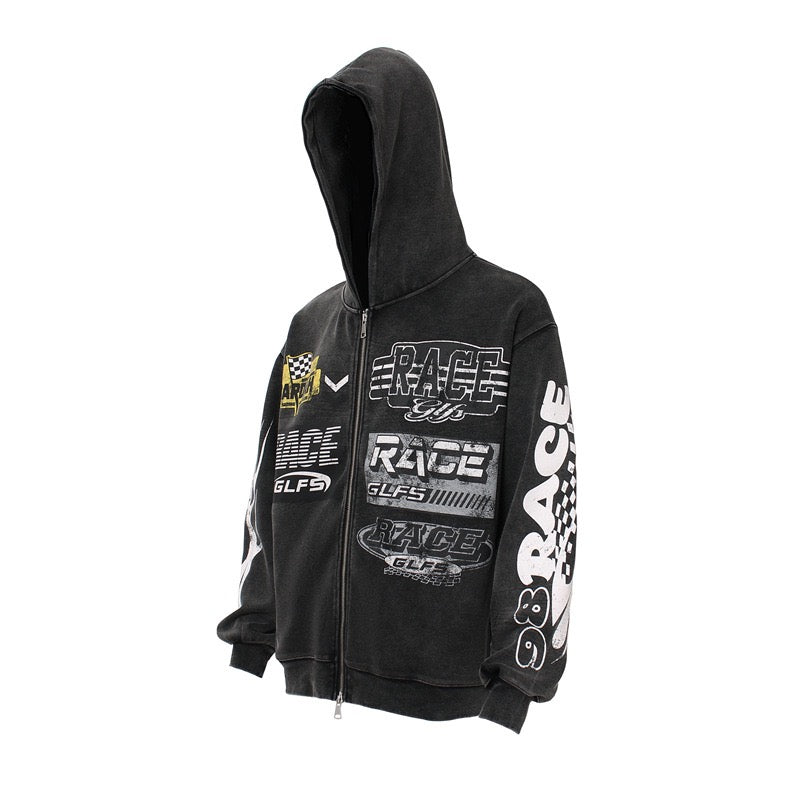 Omirad Racing Graphic Zip Hoodie | Streetwear Motorsport