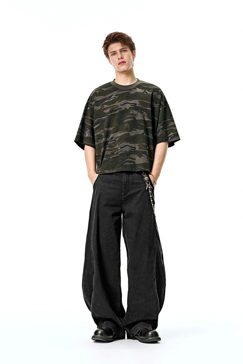 Washed Wide-Leg Cotton Pants | Relaxed Streetwear Fit