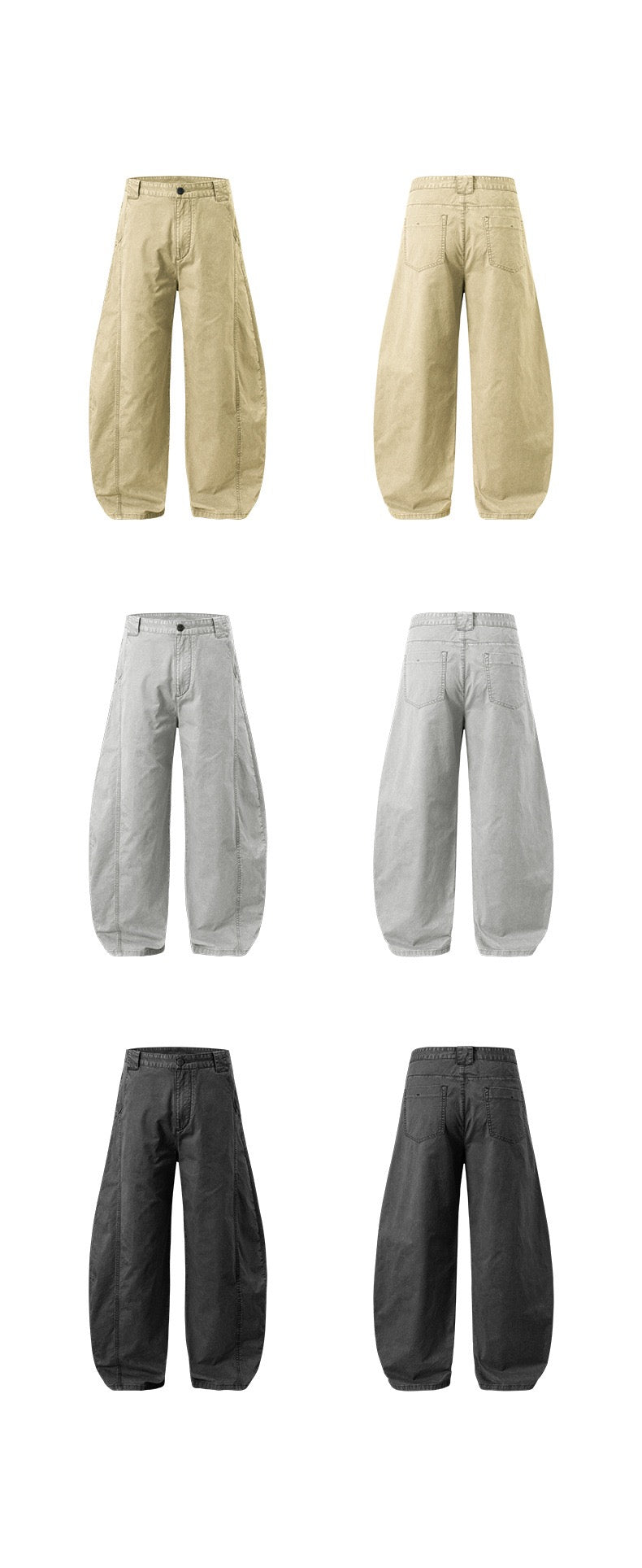 Washed Wide-Leg Cotton Pants | Relaxed Streetwear Fit