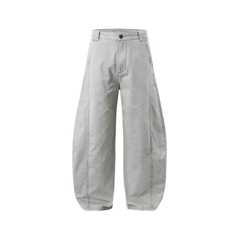Washed Wide-Leg Cotton Pants | Relaxed Streetwear Fit