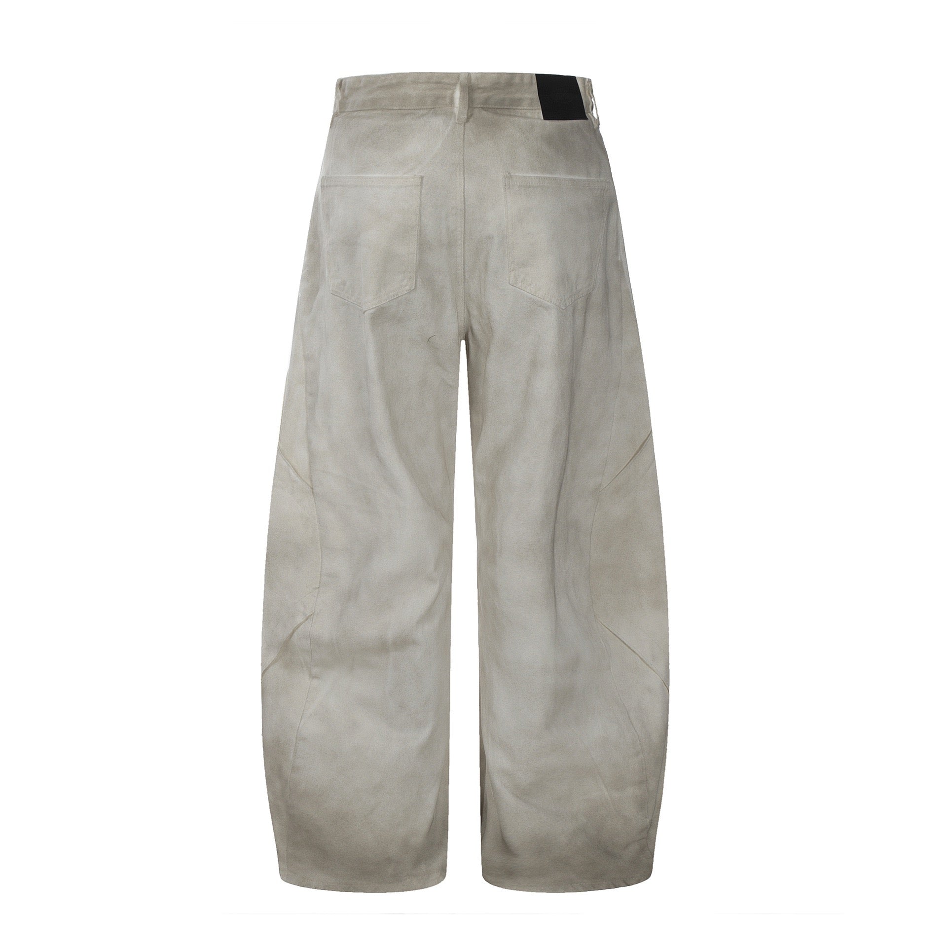 Omirad Washed Balloon Denim Pants | Wide Curved-Leg