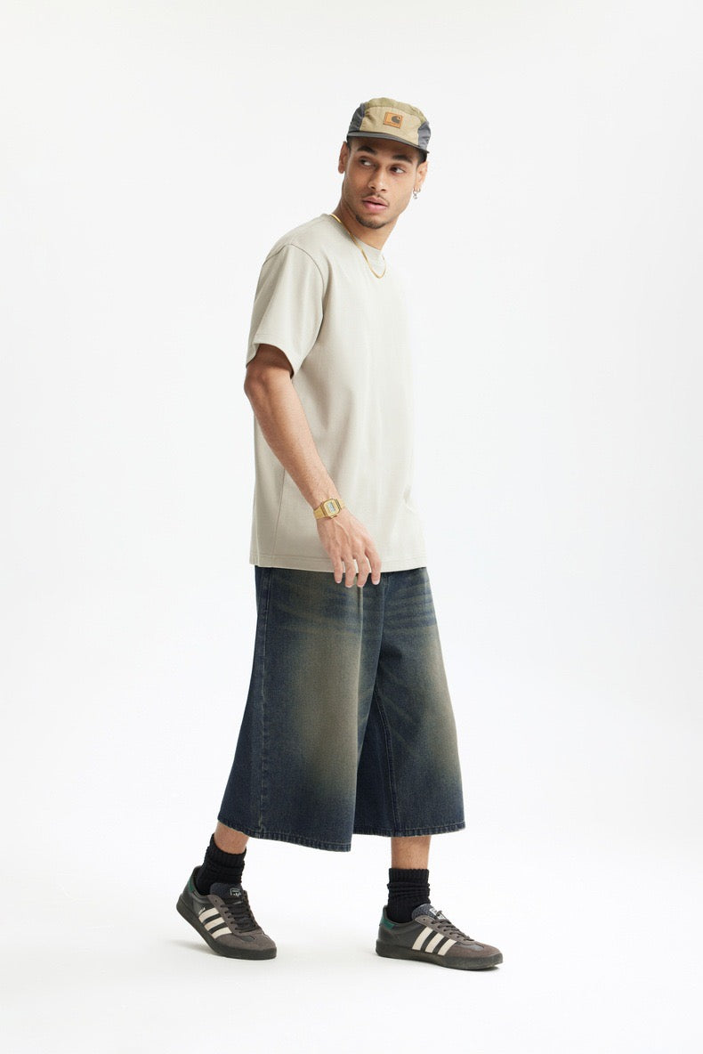 Omirad Vintage Wide-Leg Denim Shorts | Relaxed Fit