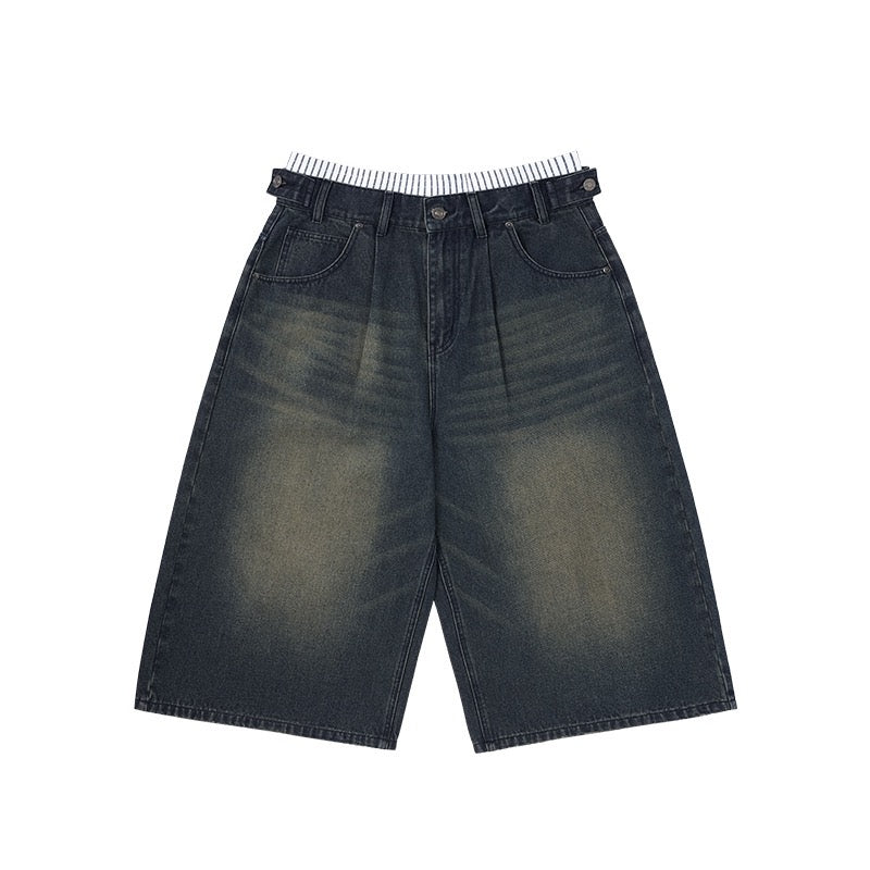 Omirad Vintage Wide-Leg Denim Shorts | Relaxed Fit