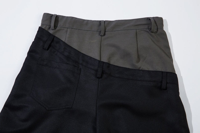 Two-Tone Panel Wide-Leg Pants | Streetwear Trousers