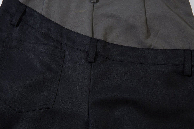 Two-Tone Panel Wide-Leg Pants | Streetwear Trousers