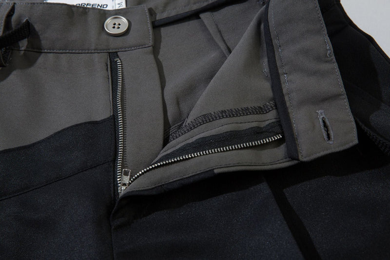 Two-Tone Panel Wide-Leg Pants | Streetwear Trousers