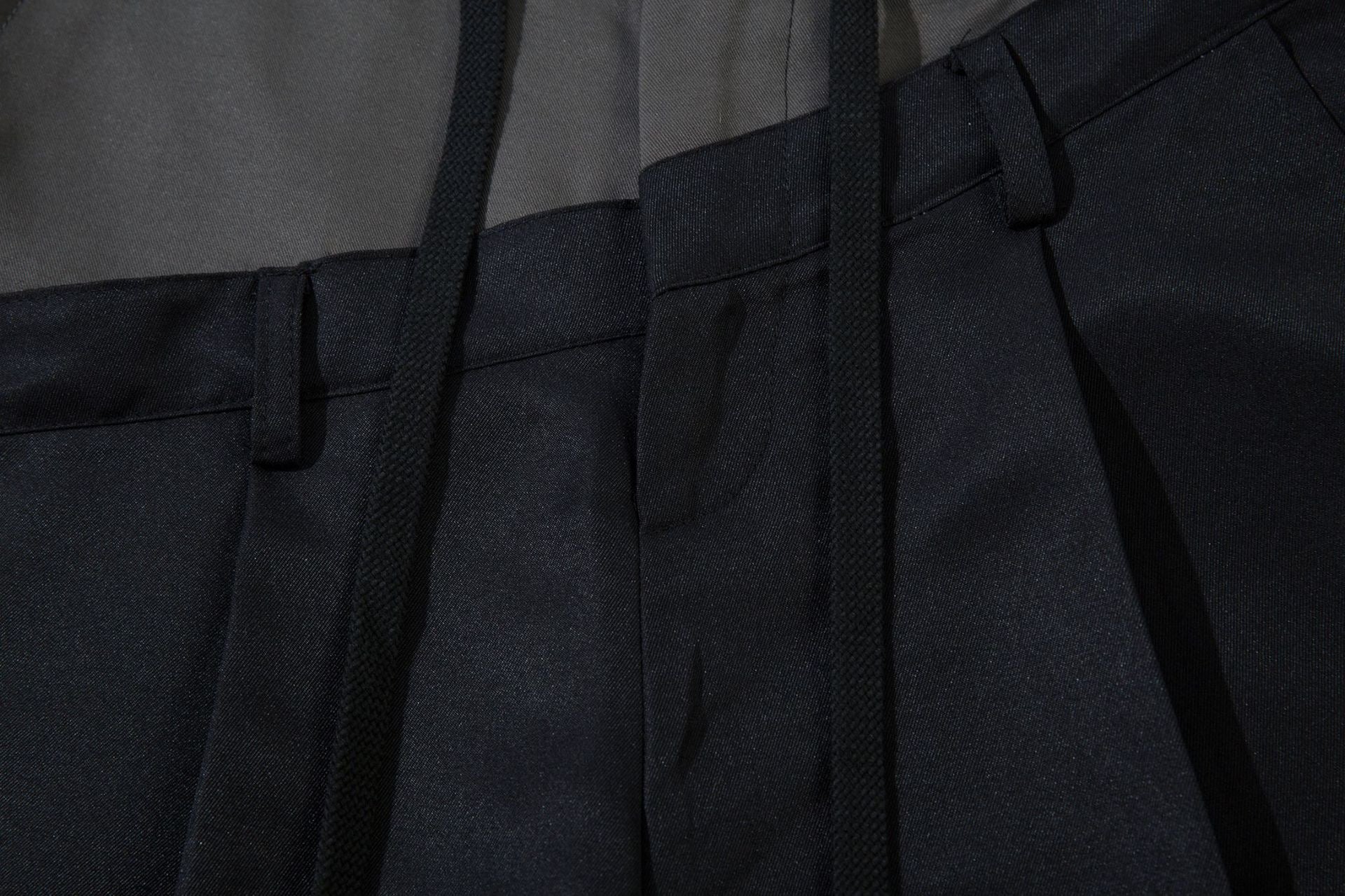 Two-Tone Panel Wide-Leg Pants | Streetwear Trousers