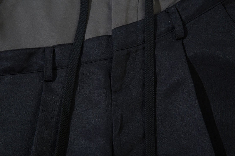 Two-Tone Panel Wide-Leg Pants | Streetwear Trousers