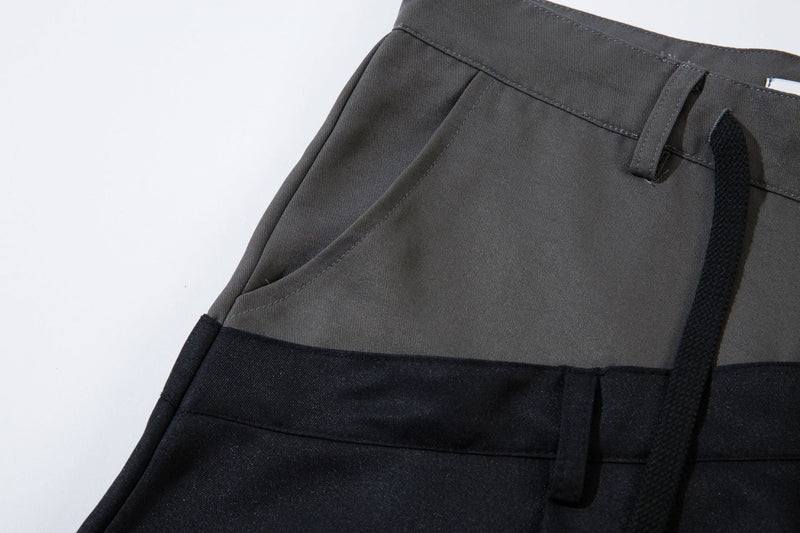 Two-Tone Panel Wide-Leg Pants | Streetwear Trousers