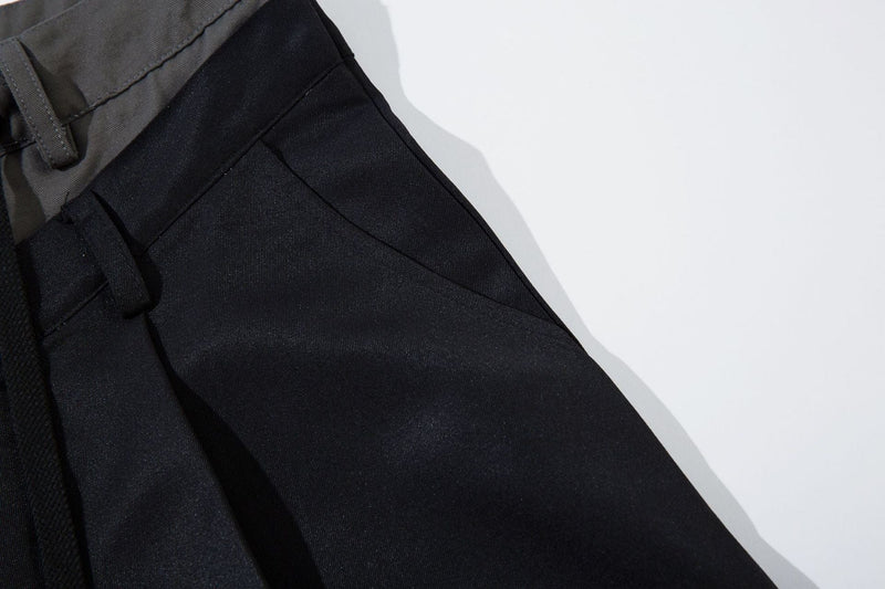 Two-Tone Panel Wide-Leg Pants | Streetwear Trousers