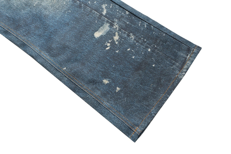 Omirad Hardware Washed Wide-Leg Jeans | Distressed Denim