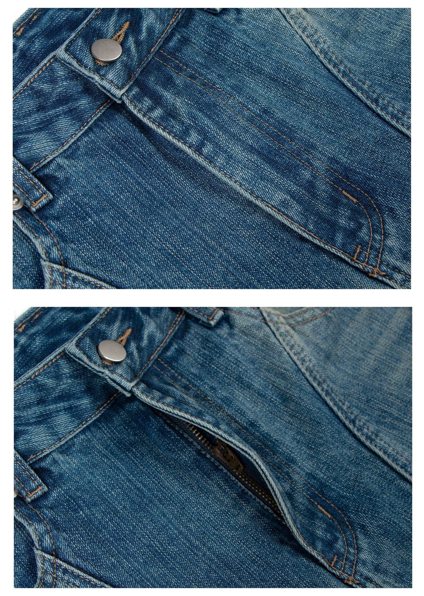 Omirad Washed Wide-Leg Denim Pants | Oversized Streetwear Jeans