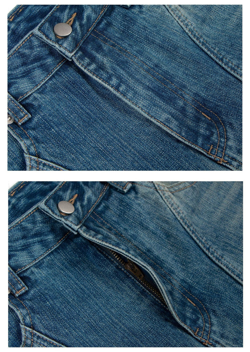 Omirad Washed Wide-Leg Denim Pants | Oversized Streetwear Jeans
