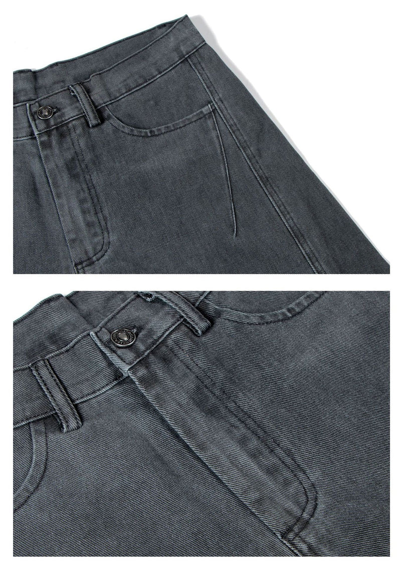 Omirad Washed Wide-Leg Cotton Denim Pants | Streetwear