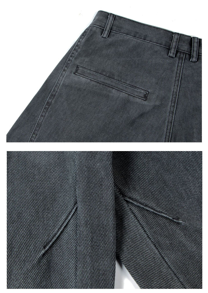 Omirad Washed Wide-Leg Cotton Denim Pants | Streetwear
