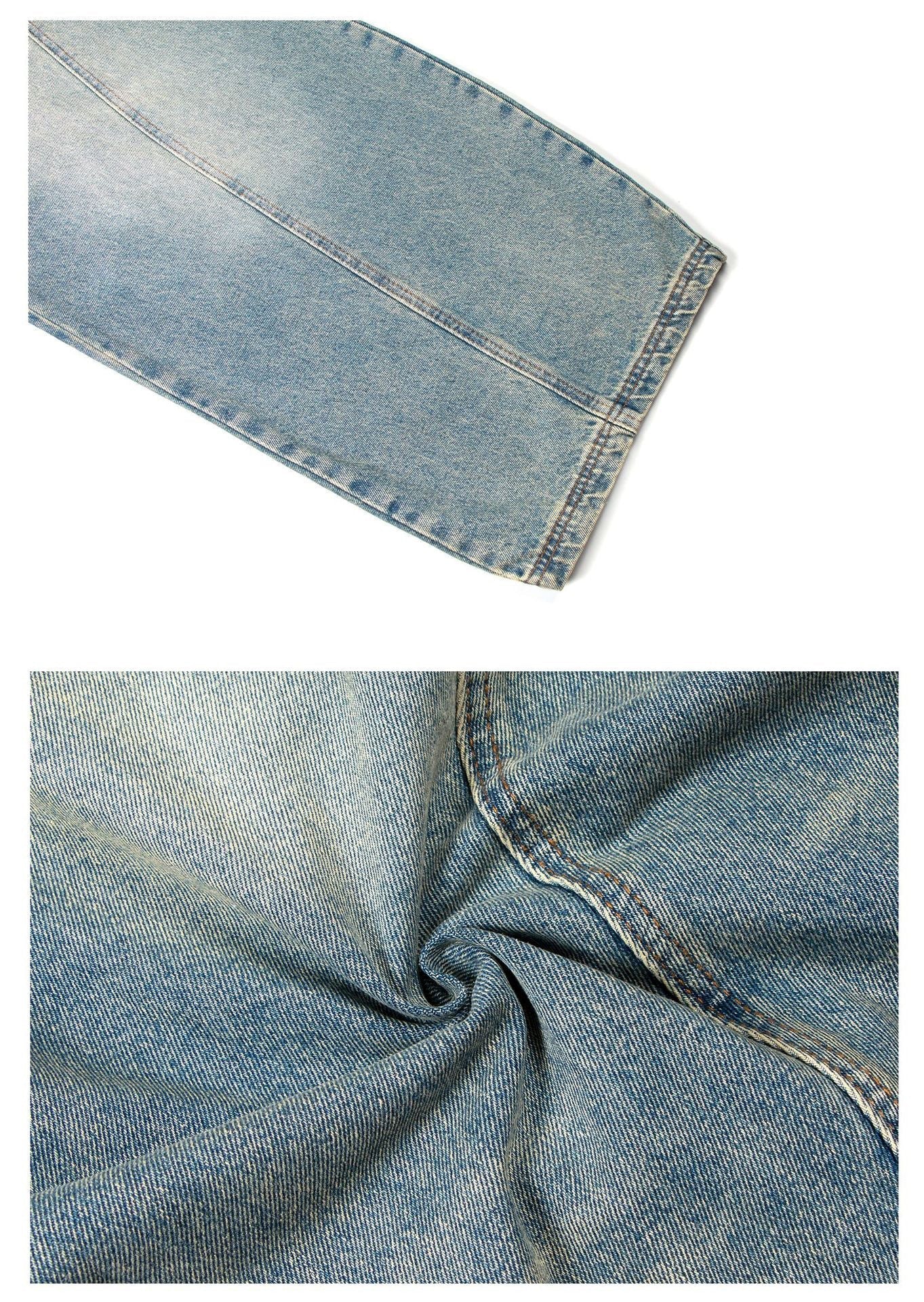 Omirad Vintage Washed Wide-Leg Denim Jeans | Streetwear