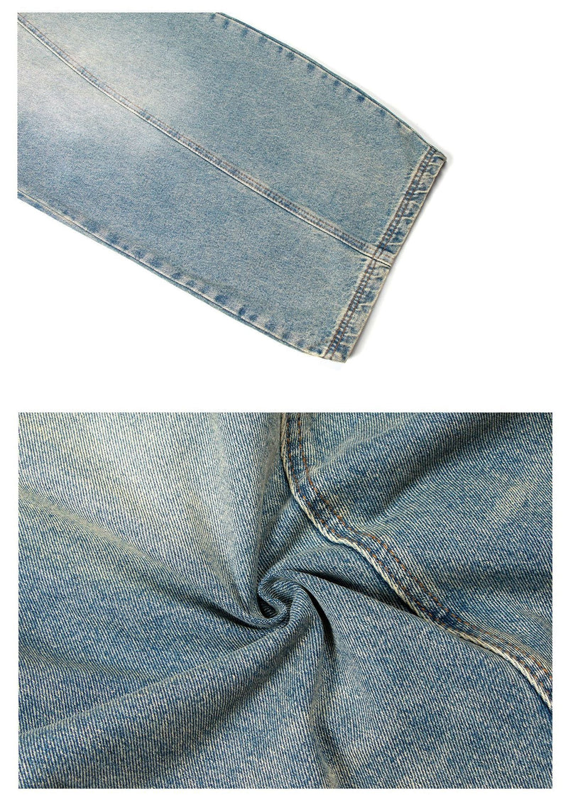 Omirad Vintage Washed Wide-Leg Denim Jeans | Streetwear
